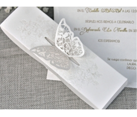 Partecipazione di nozze Laser Cut