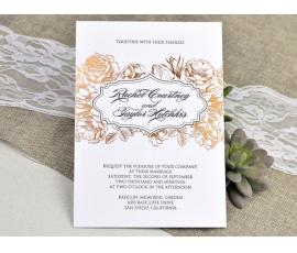 Partecipazione di nozze in Carta Cotone-Letterpress