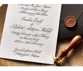 Partecipazione in Carta Cotone-Letterpress